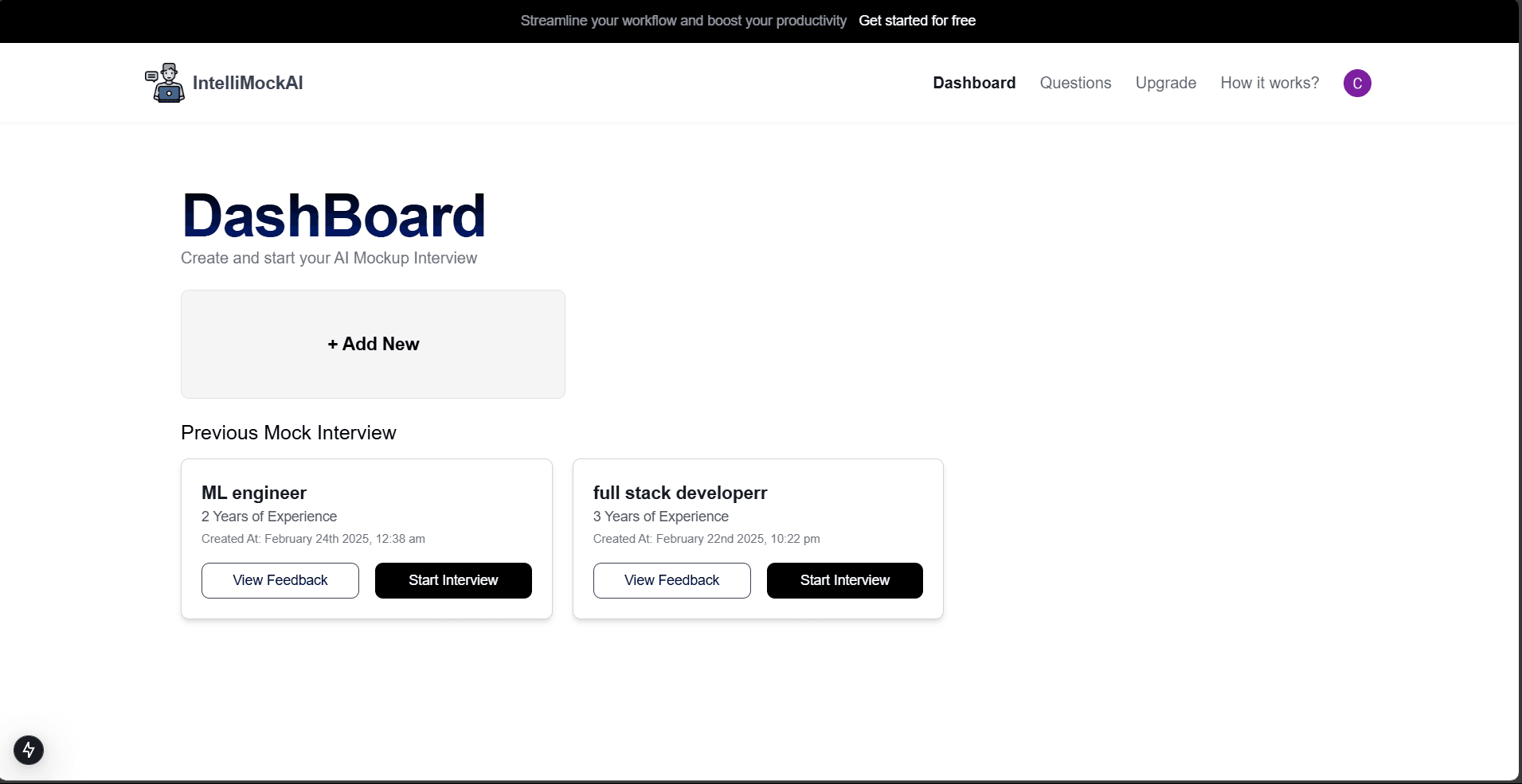 IntelliMockAI Platform